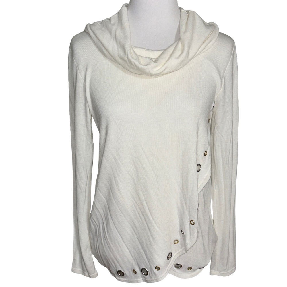 Belldini Ivory Cowl Neck Sweater